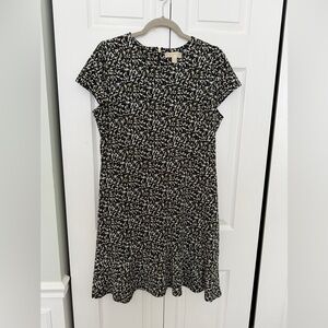 Michael Kors Black and White Midi Dress